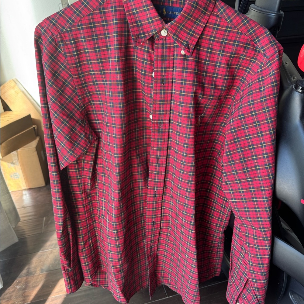 Ralph Lauren Red Plaid Men's Shirt  size S